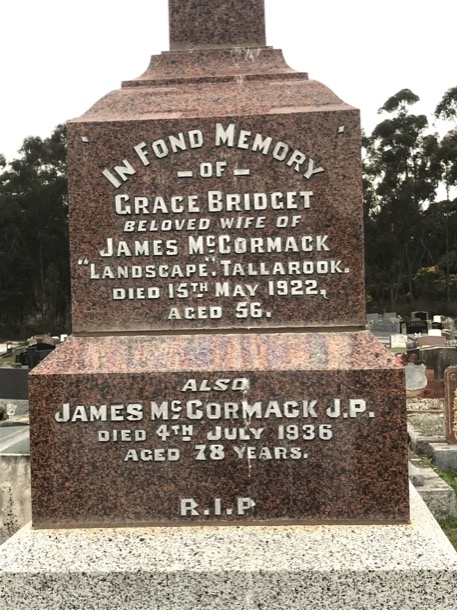 14 James and Grace's grave close up
