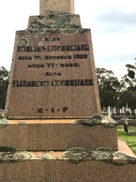 17 Thomas and Elizabeth grave Euroa