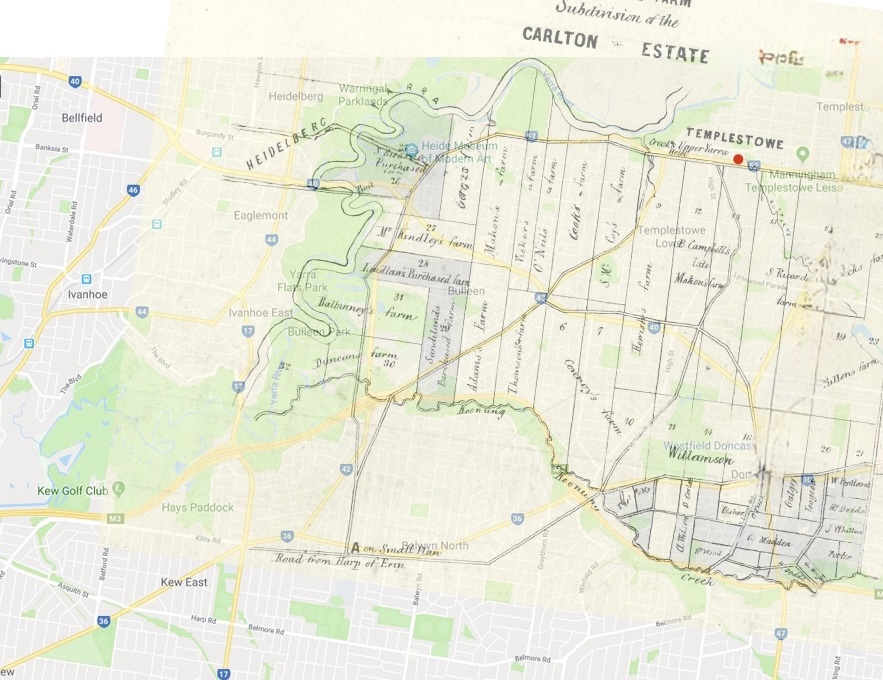 old Templestowe map