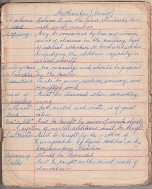 Teaching notes: arithmetic