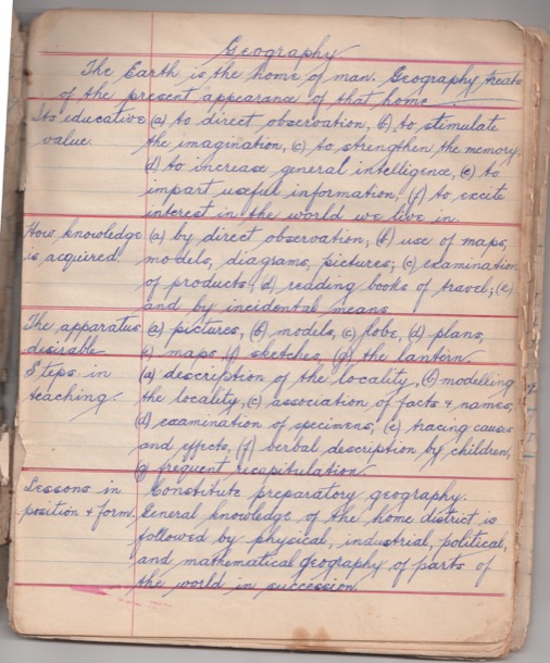 Teaching notes: geography