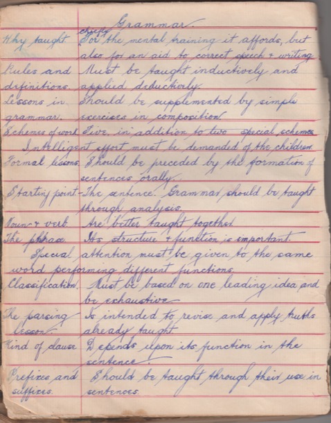 Teaching notes: grammar